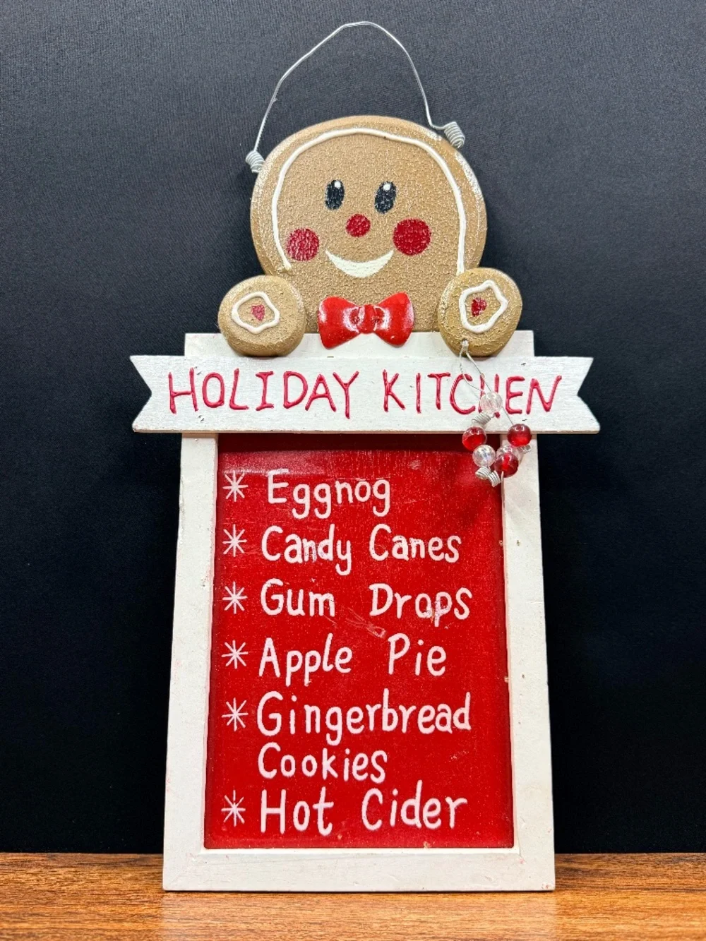 Gingerbread Candle Holders and Gingerbread “Holiday Kitchen” Sign